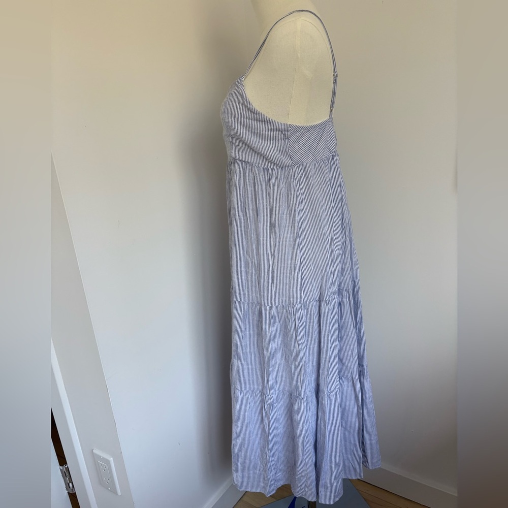 Aqua Bloomingdales Blue and White Striped Maxi Dress - Picture 4 of 5